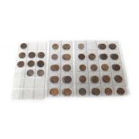 A collection of 20th century British pennies, comprising; Edward VII, George V,