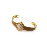 A lady's gold Omega bracelet wristwatch,