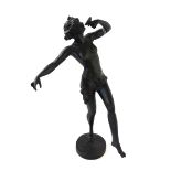 A patinated bronze figure, 20th century,