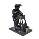 After Charles Menn (Swedish, 1822-1894), a gilt and patinated bronze 'The Knife Sharpener',