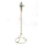 A wrought iron standard lamp, 20th century,