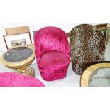 Peter Stringfellow's, Angel's Club, a group of six tub back club armchairs,