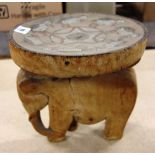 Assorted wooden decorative ware including; small African souvenir drums,