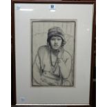 Louisa Thomson (1883-1962), The fur hat, lithograph, signed, inscribed and numbered No 4 in pencil,