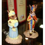 Two Royal Doulton Bunnykins figures; DB234 Mr Punch 2001,