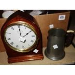 A quantity of smalls, to include an oil lamp, a Woodford mantel clock and sundry.