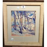 E. Dupont (20th century), Woodland scene, watercolour, signed and dated 1921, 23cm x 21cm.