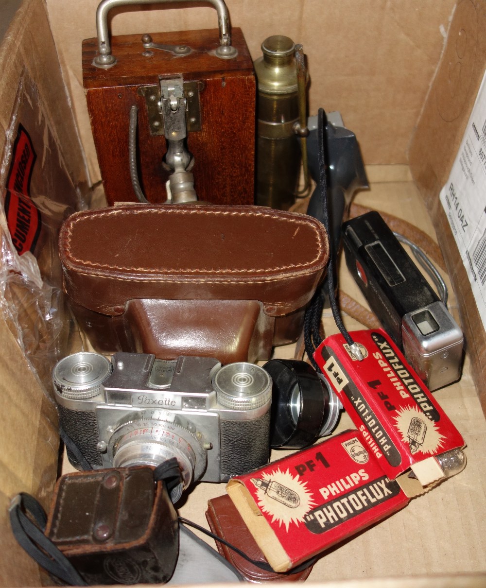 A quantity of collectables including glass fire extinguisher balls, cameras, mirrors, - Image 2 of 3