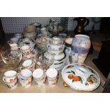 A quantity of ceramics, including a Dresden tea set, a B & G porcelain vase,