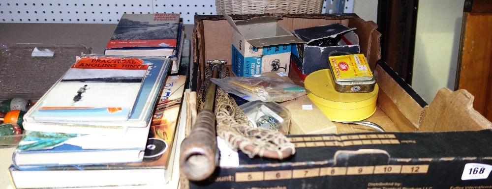 A quantity of mainly early 20th century fishing collectables, reels, rods, books, flies and sundry, - Image 2 of 2