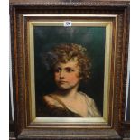 English School (19th century), Portrait study of a child, oil on canvas, 40cm x 29cm.