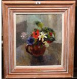 Irene Wyatt (fl1927-1939), Still life of flowers in a jug, oil on canvas, 39cm x 34cm.