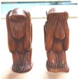 A small quantity of carved wooden decorative items to include African and Danish animals,