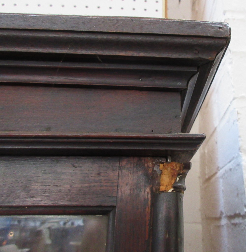 An oak long case clock, 19th century, - Image 4 of 5