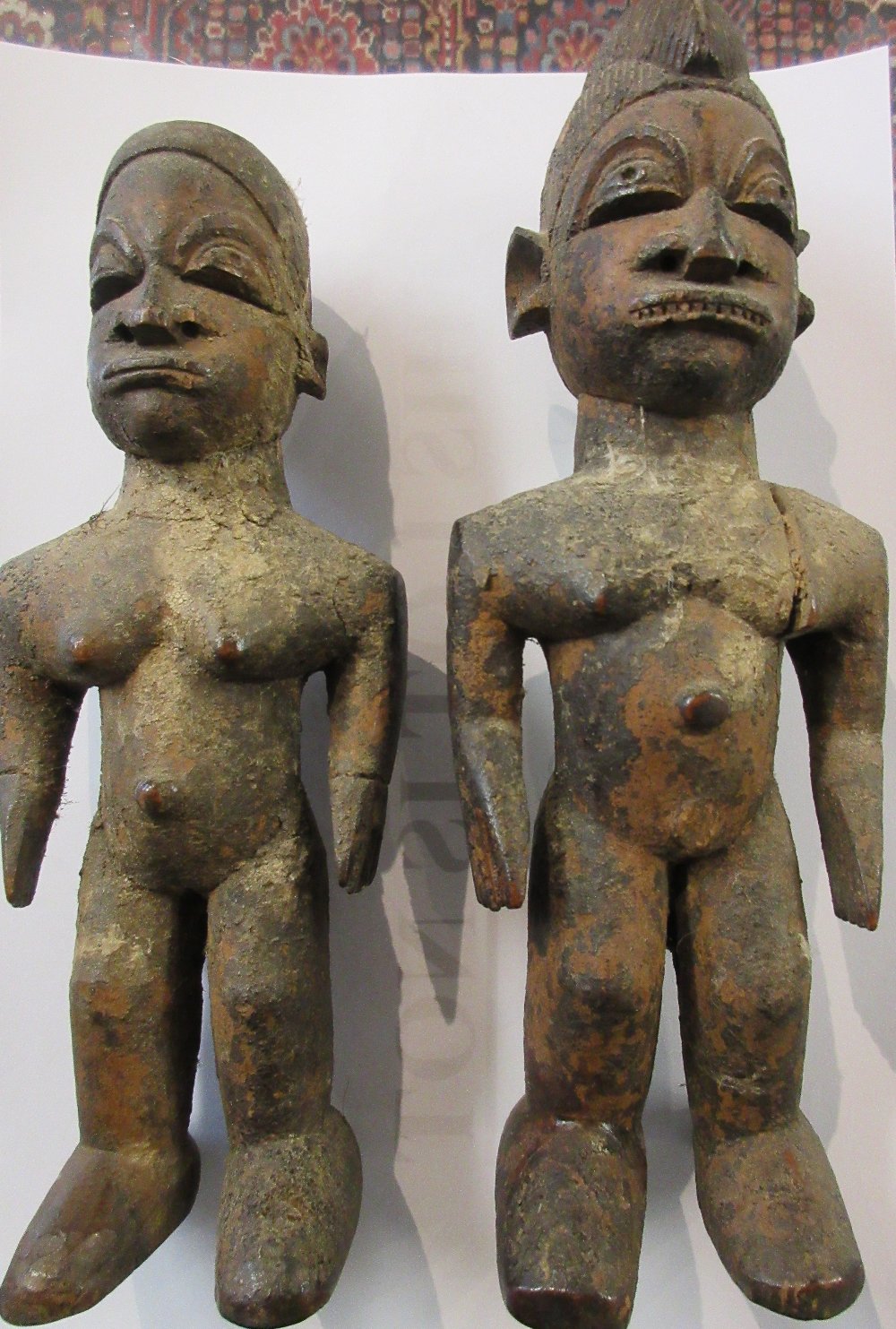 A pair of Lobi Bateba figures, Burkina Faso, wood, each 23cm high (2). - Image 4 of 4