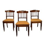 Probably Gillows; a set of eight Regency rosewood dining chairs,