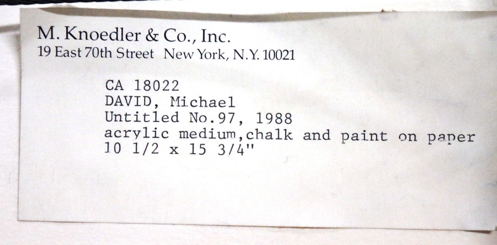 Michael David (b.1954), Untitled no.95; Untitled no. - Image 4 of 5