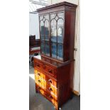 A George III mahogany secretaire bookcase,