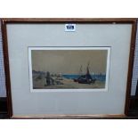 Edwin Hayes (1820-1904), Southwold Beach, watercolour, signed, 13cm x 24cm.