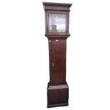 An oak long case clock, 19th century,