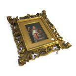 A German porcelain rectangular plaque, early 20th century, painted after Eduard von Grutzner,