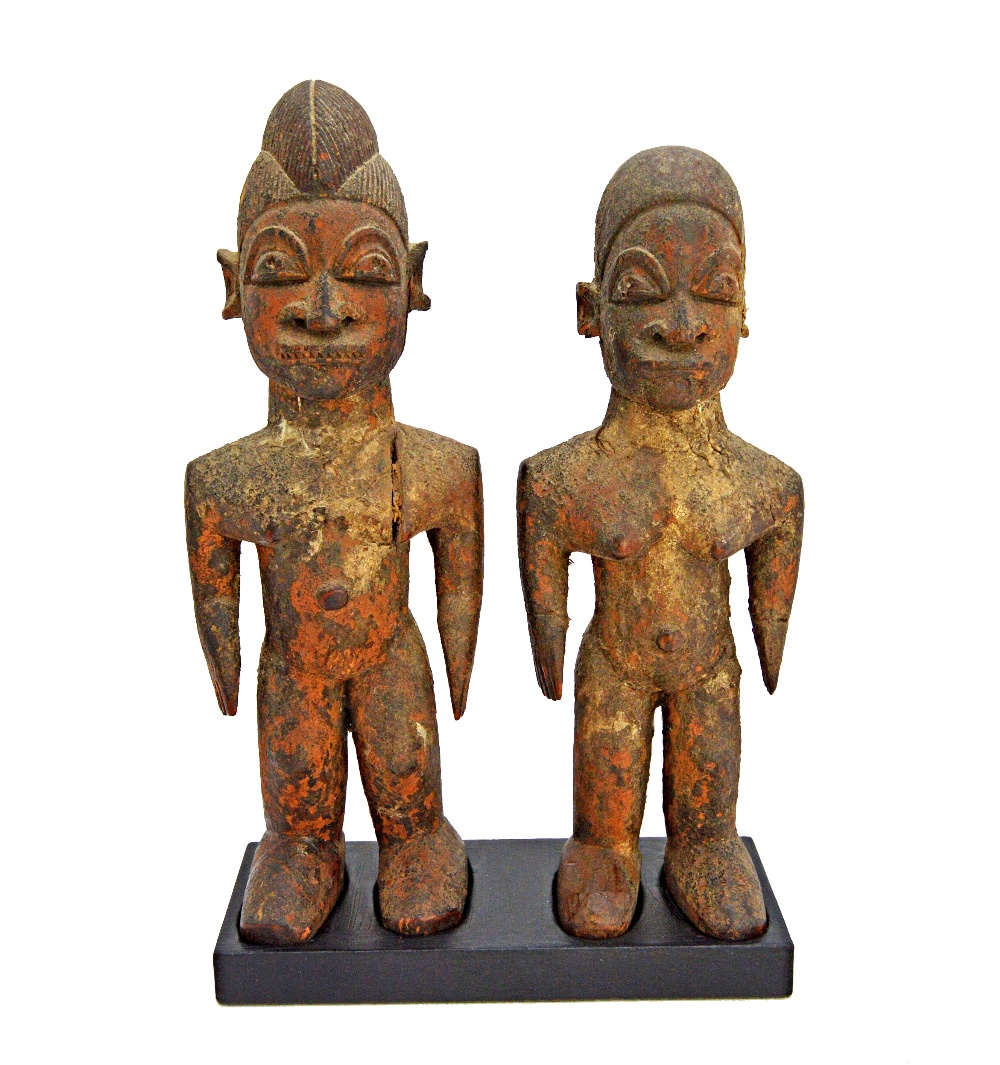 A pair of Lobi Bateba figures, Burkina Faso, wood, each 23cm high (2).