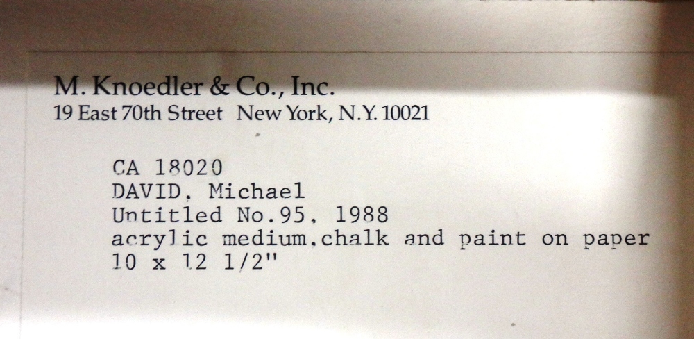 Michael David (b.1954), Untitled no.95; Untitled no. - Image 5 of 5