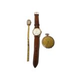 A gentleman's 9ct gold, circular cased Griffon wristwatch,