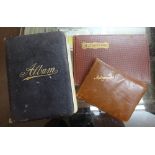AUTOGRAPH ALBUMS - 3 albums (1940s/60s); a variety, some with sketches.