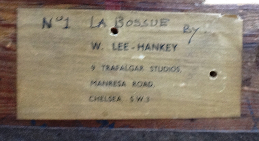 William Lee Hankey (1869-1952), La Bossue, oil on canvas, signed, inscribed on label on reverse, - Image 3 of 4