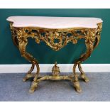 An 18th century style console table,