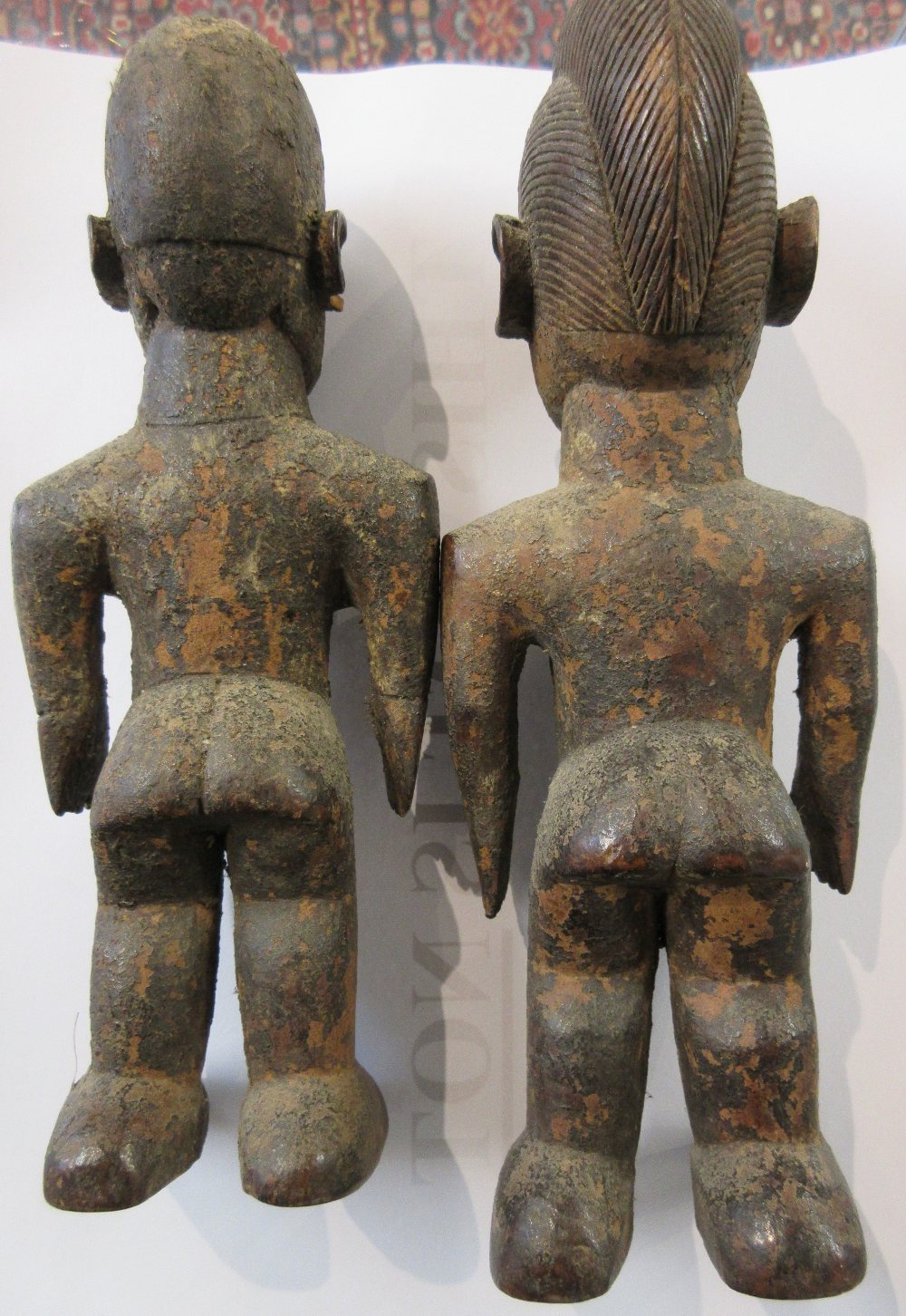 A pair of Lobi Bateba figures, Burkina Faso, wood, each 23cm high (2). - Image 2 of 4