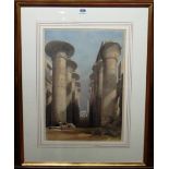 After David Roberts, Obelisk of Luxor; Great Hall at Karnac, Thebes,