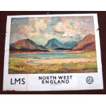 RAILWAY POSTER - LMS. Company; North West England, by Freda Marston. 101 x 127cms.