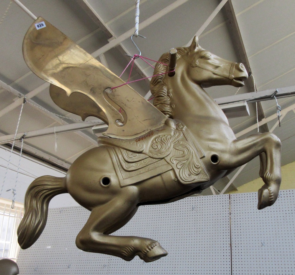 Peter Stringfellow's, Angels Club; a 20th century gold painted winged ...