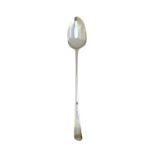 A George III silver Hanoverian pattern basting spoon, monogram engraved, bottom marked,