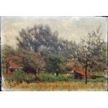 H. M. Horrix (1845-1923), Landscape, oil on canvas laid on board, signed, 22cm x 31cm.