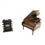 A Franklin Mint mahogany cased musical jewellery case, late 20th century, modelled as a grand piano,