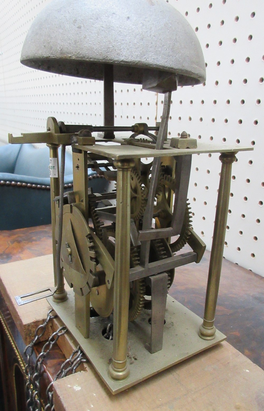 An oak long case clock, 19th century, - Image 2 of 5