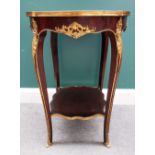 A late 19th century French gilt metal mounted rosewood shaped circular occasional table,