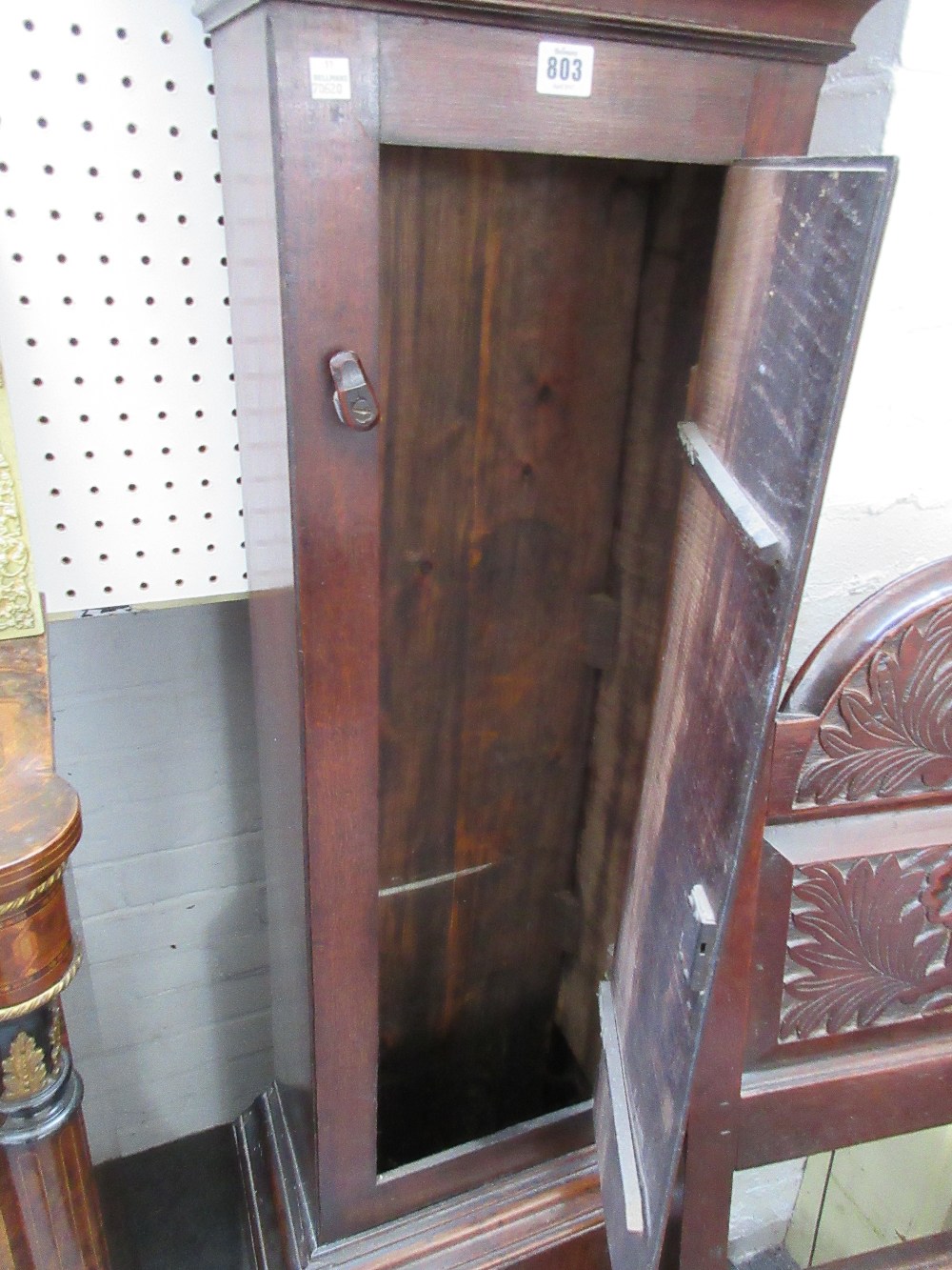 An oak long case clock, 19th century, - Image 5 of 5