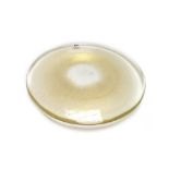 A Murano glass circular platter by Archimede Seguso, with gilt inclusions,