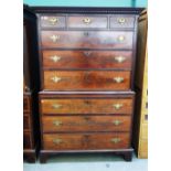 A George III mahogany chest on chest,