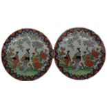 A pair of Japanese Imari dishes, Meiji,