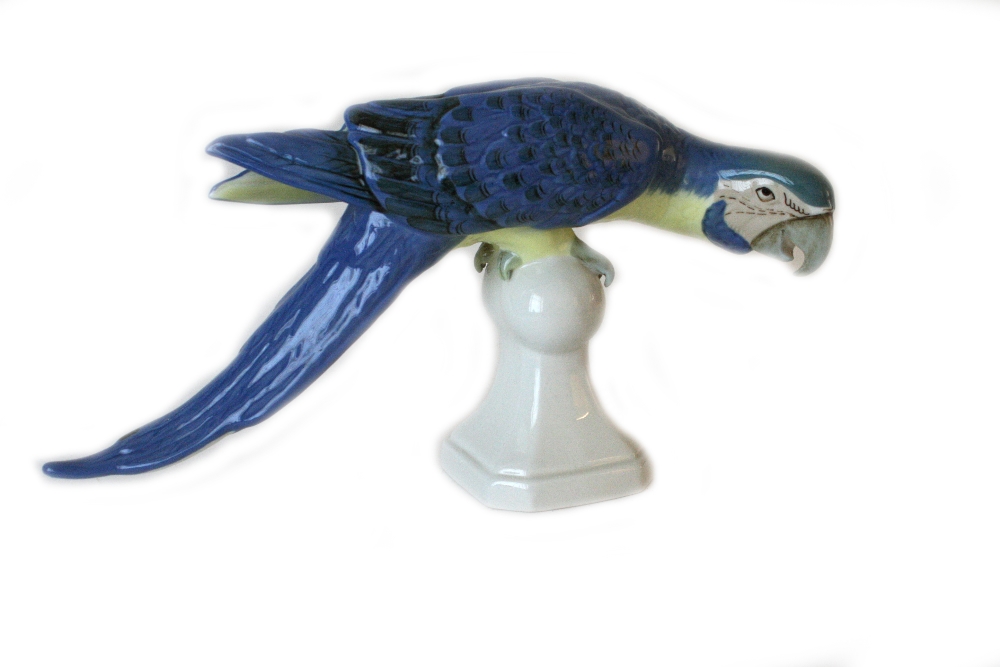 A Royal Dux porcelain figure of a parrot, 20th century,