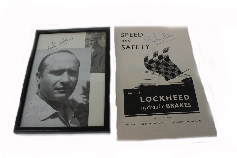 A signed photograph of Formula One Champion Juan Manuel Fangio, 13.