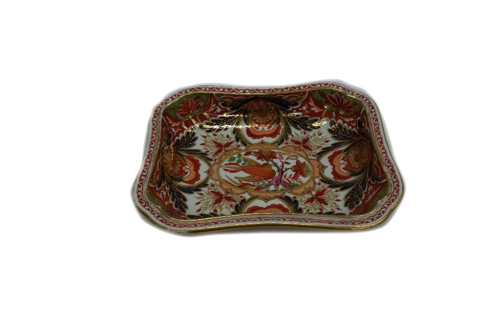 A Derby 'Japan' pattern shaped rectangular tureen and cover, early 19th century,