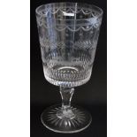 A Regency style glass goblet, first half 20th century,