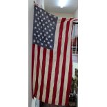 A large American flag for ships ensign of the 'Stars & Stripes' Valley Forge Flag Co.