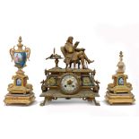 A Marti & Co: A French gilt metal mantel clock, circa 1870,